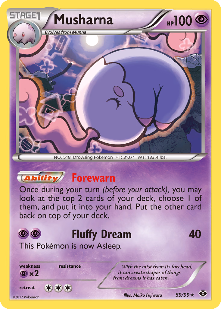 Musharna Pokemon card (59/99, Next Destinies)