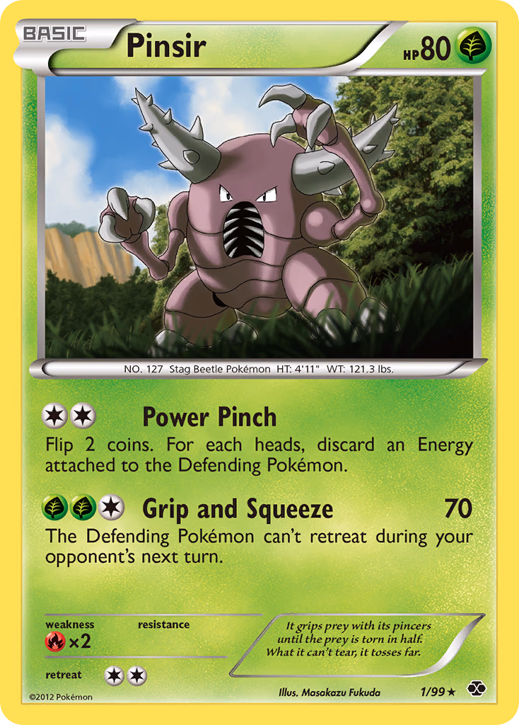 Pinsir Pokemon card (1/99, Next Destinies)
