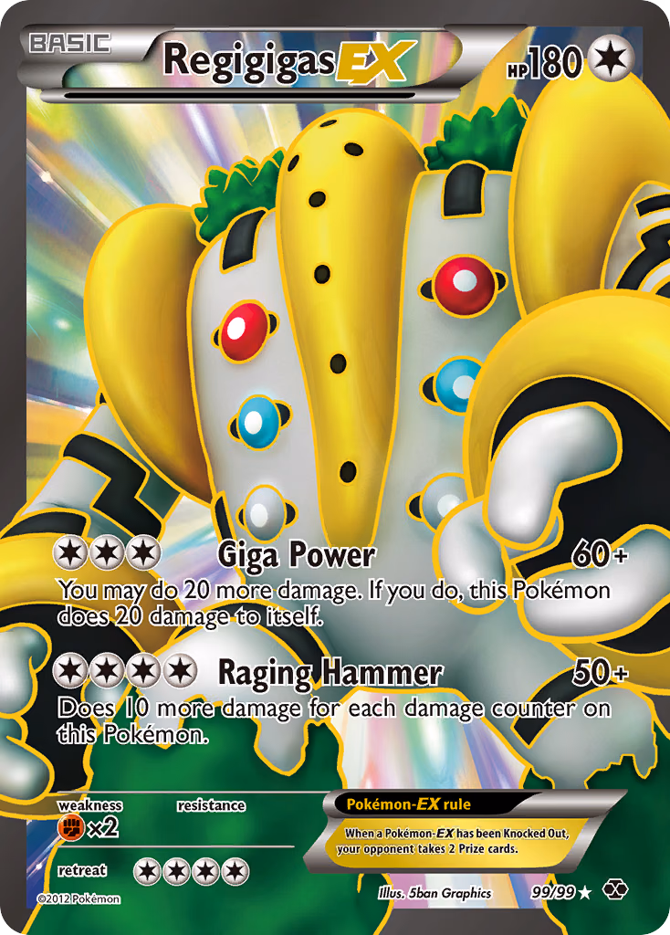 Regigigas-EX Pokemon card (99/99, Next Destinies)