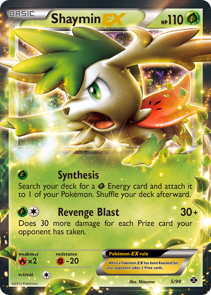 Shaymin-EX Pokemon card (5/99, Next Destinies)