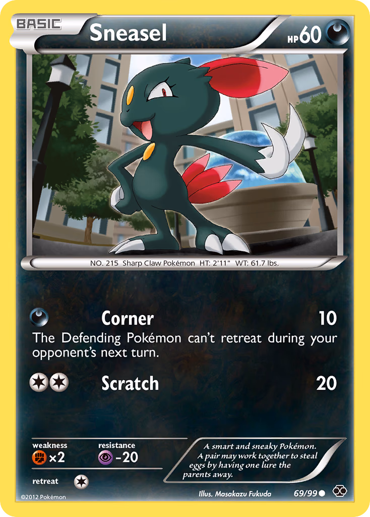 Sneasel Pokemon card (69/99, Next Destinies)