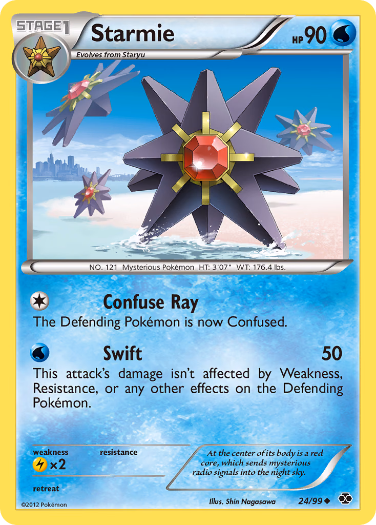 Starmie Pokemon card (24/99, Next Destinies)