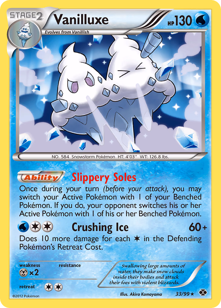 Vanilluxe Pokemon card (33/99, Next Destinies)