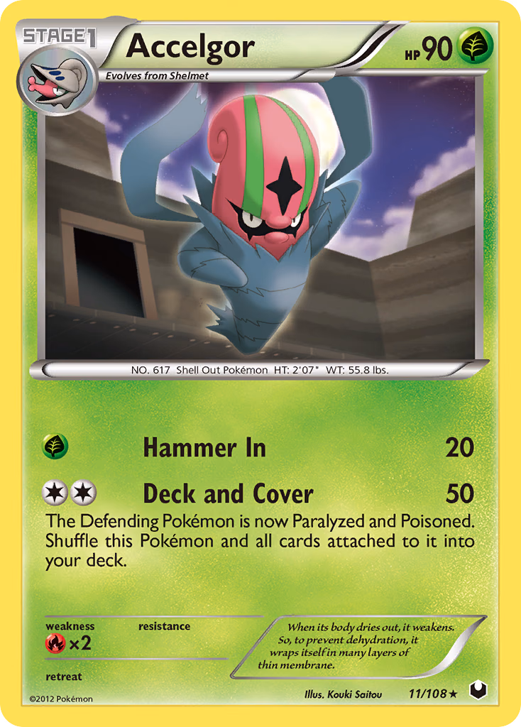 Accelgor Pokemon card (11/108, Dark Explorers)