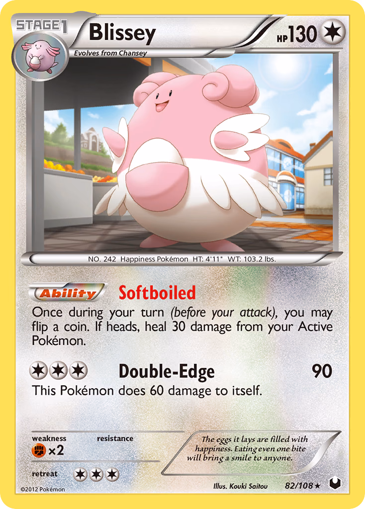 Blissey Pokemon card (82/108, Dark Explorers)