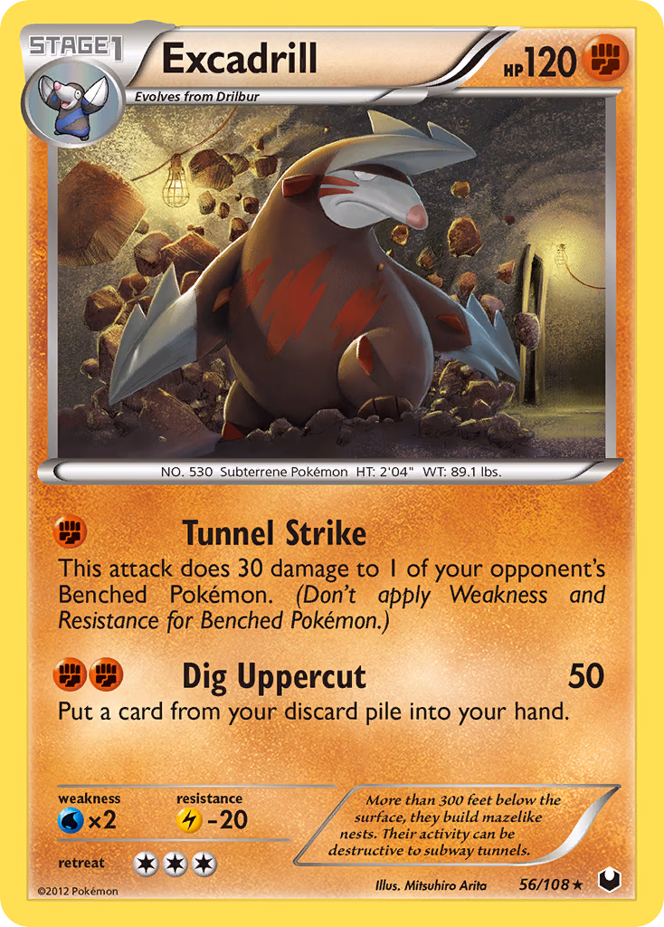 Excadrill Pokemon card (56/108, Dark Explorers)