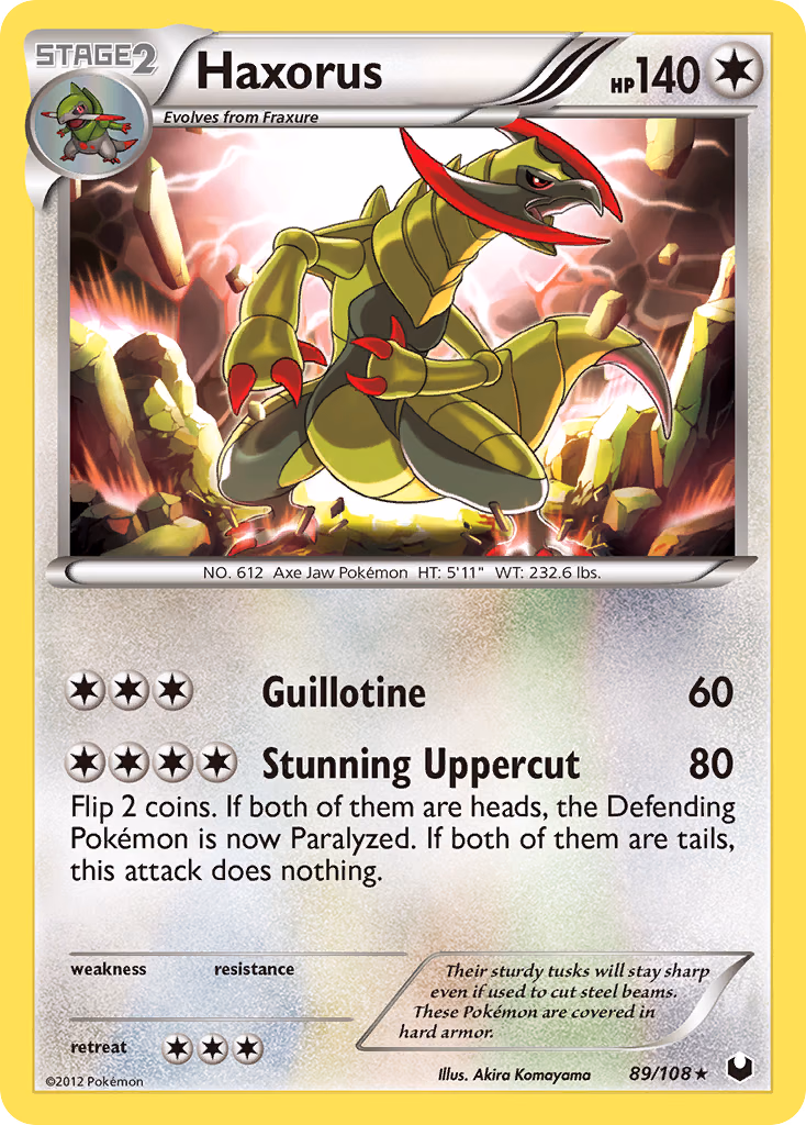 Haxorus Pokemon card (89/108, Dark Explorers)