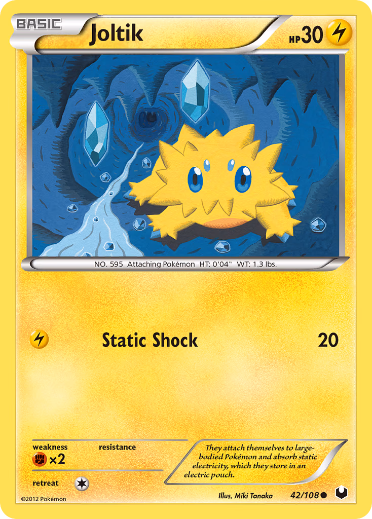 Joltik Pokemon card (42/108, Dark Explorers)