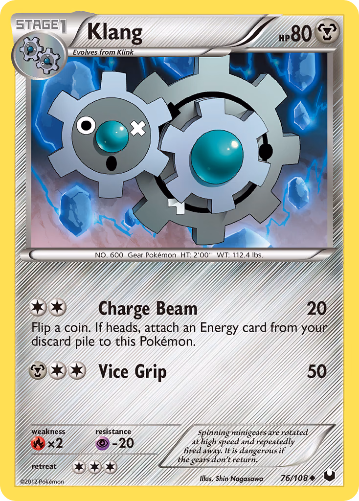 Klang Pokemon card (76/108, Dark Explorers)