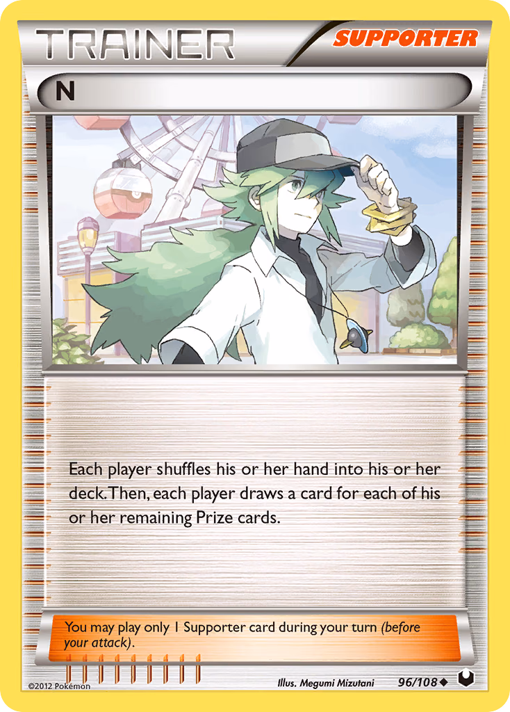 N Pokemon card (96/108, Dark Explorers)