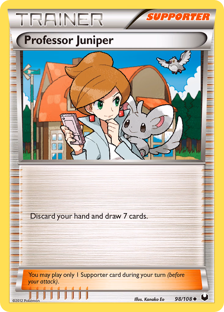 Professor Juniper Pokemon card (98/108, Dark Explorers)