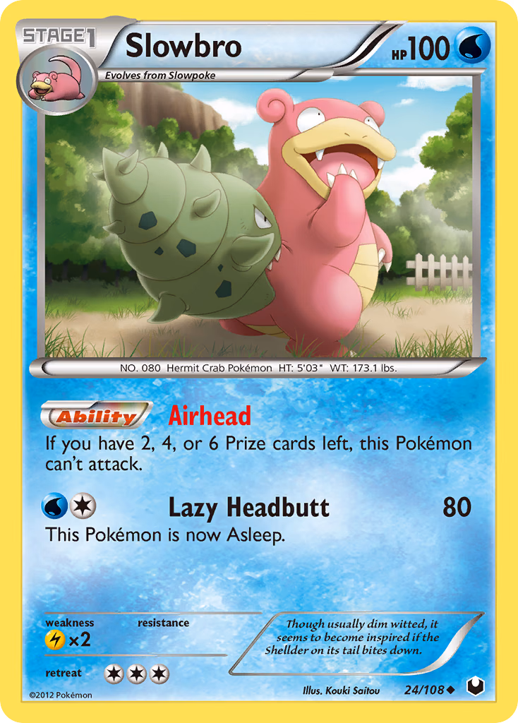 Slowbro Pokemon card (24/108, Dark Explorers)