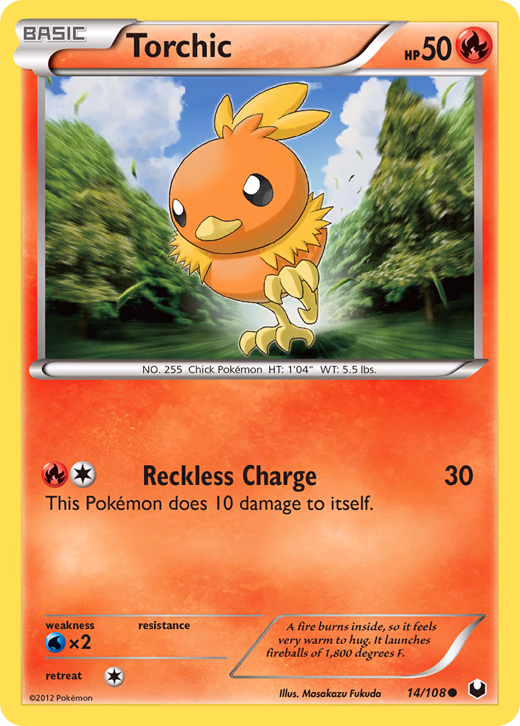 Torchic Pokemon card (14/108, Dark Explorers)
