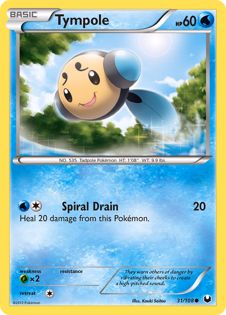 Tympole Pokemon card (31/108, Dark Explorers)
