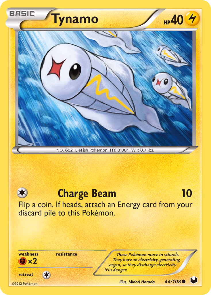Tynamo Pokemon card (44/108, Dark Explorers)