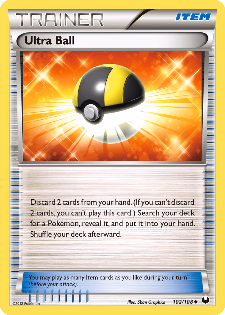 Ultra Ball Pokemon card (102/108, Dark Explorers)