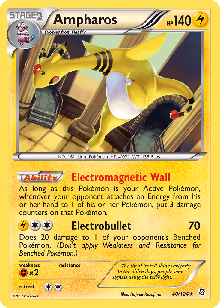Ampharos Pokemon card (40/124, Dragons Exalted)