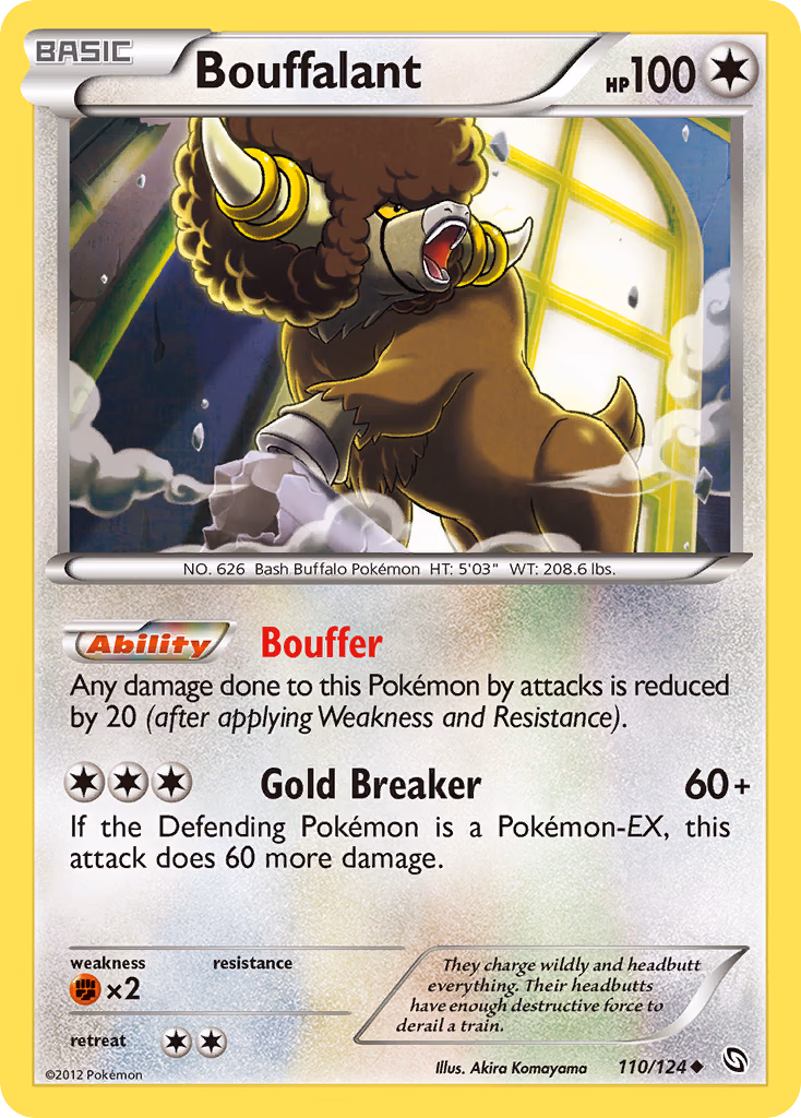 Bouffalant Pokemon card (110/124, Dragons Exalted)