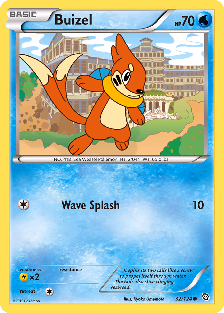 Buizel Pokemon card (32/124, Dragons Exalted)