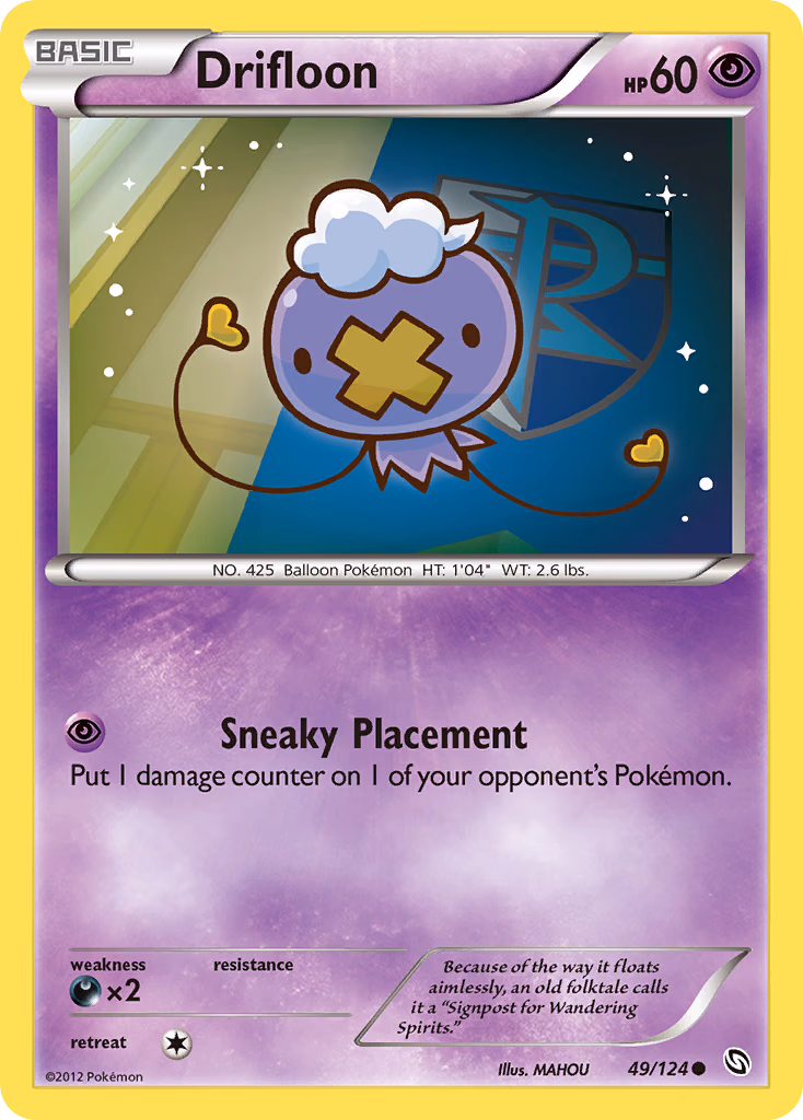 Drifloon Pokemon card (49/124, Dragons Exalted)