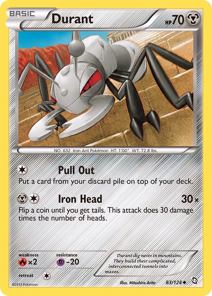 Durant Pokemon card (83/124, Dragons Exalted)
