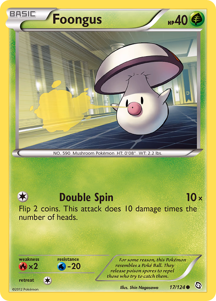 Foongus Pokemon card (17/124, Dragons Exalted)
