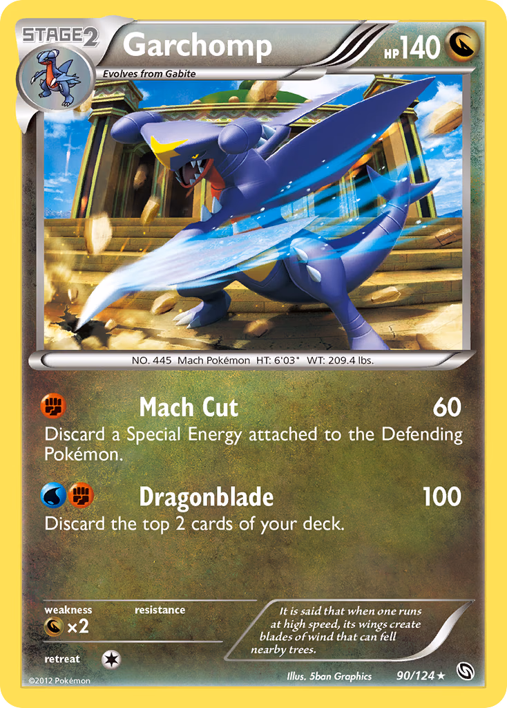 Garchomp Pokemon card (90/124, Dragons Exalted)