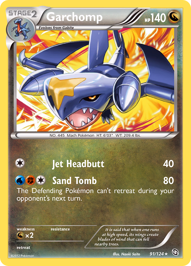 Garchomp Pokemon card (91/124, Dragons Exalted)