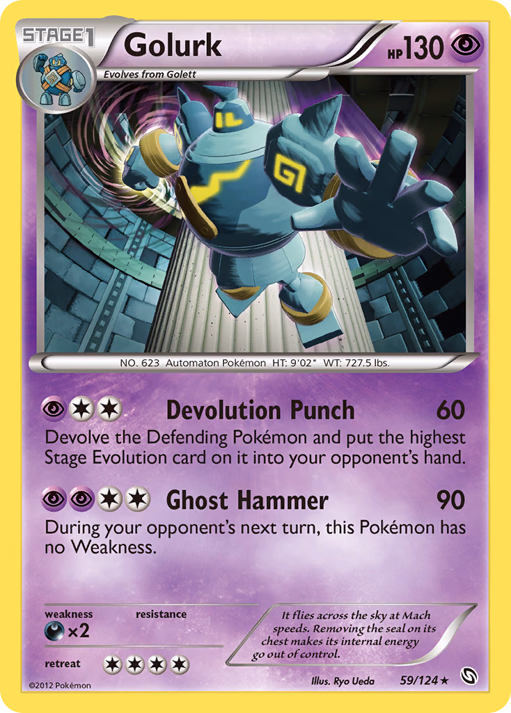 Golurk Pokemon card (59/124, Dragons Exalted)