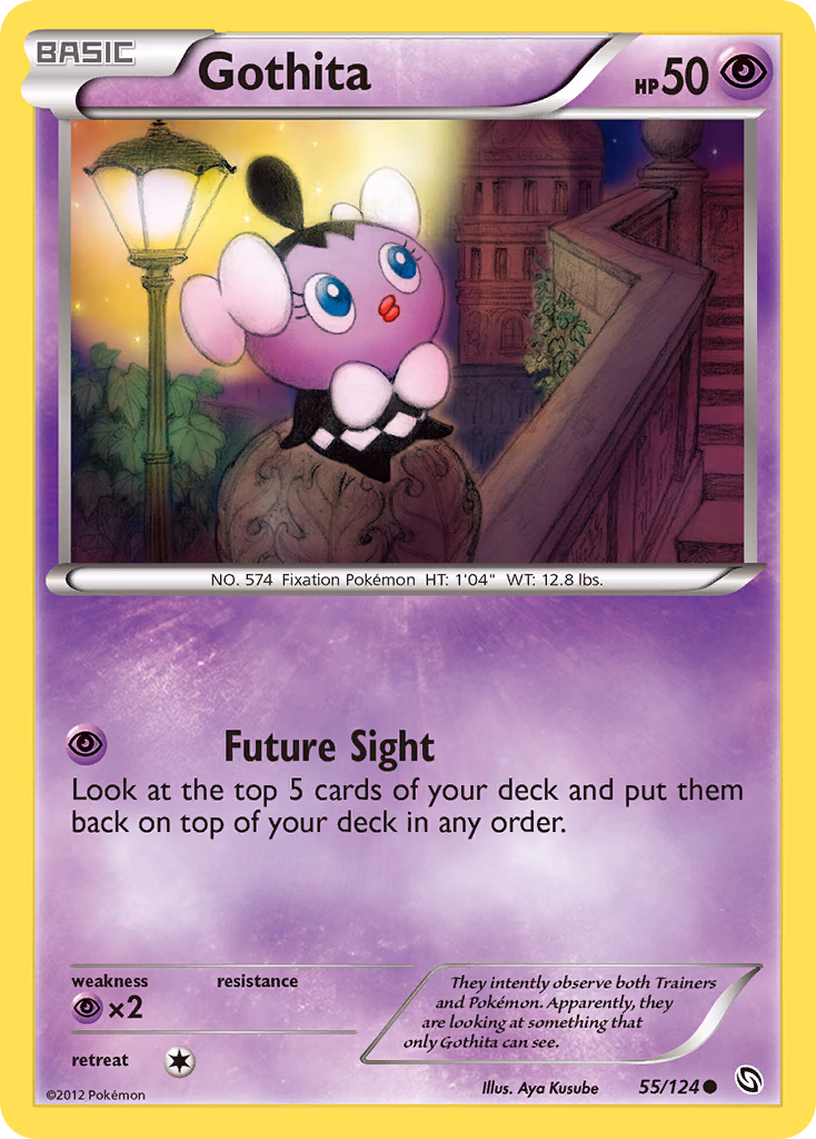 Gothita Pokemon card (55/124, Dragons Exalted)