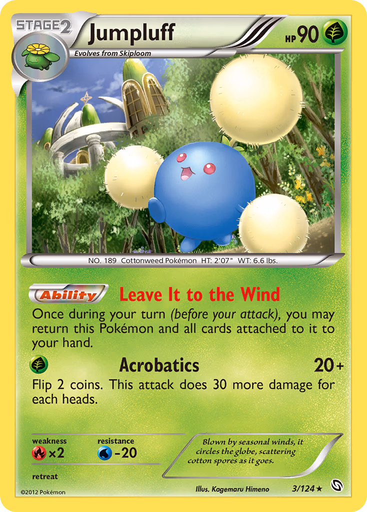 Jumpluff Pokemon card (3/124, Dragons Exalted)