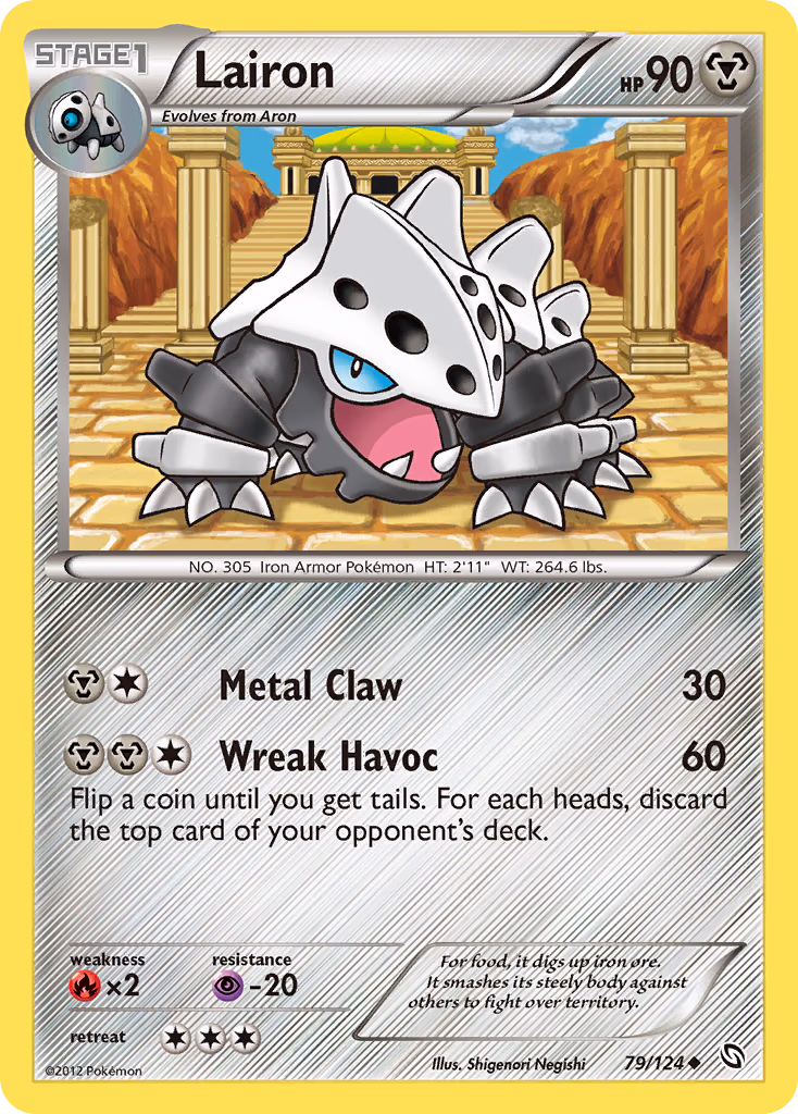 Lairon Pokemon card (79/124, Dragons Exalted)