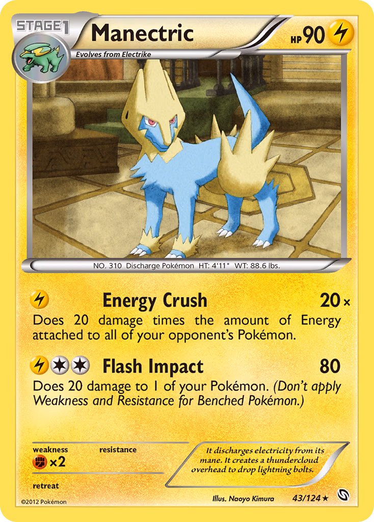 Manectric Pokemon card (43/124, Dragons Exalted)
