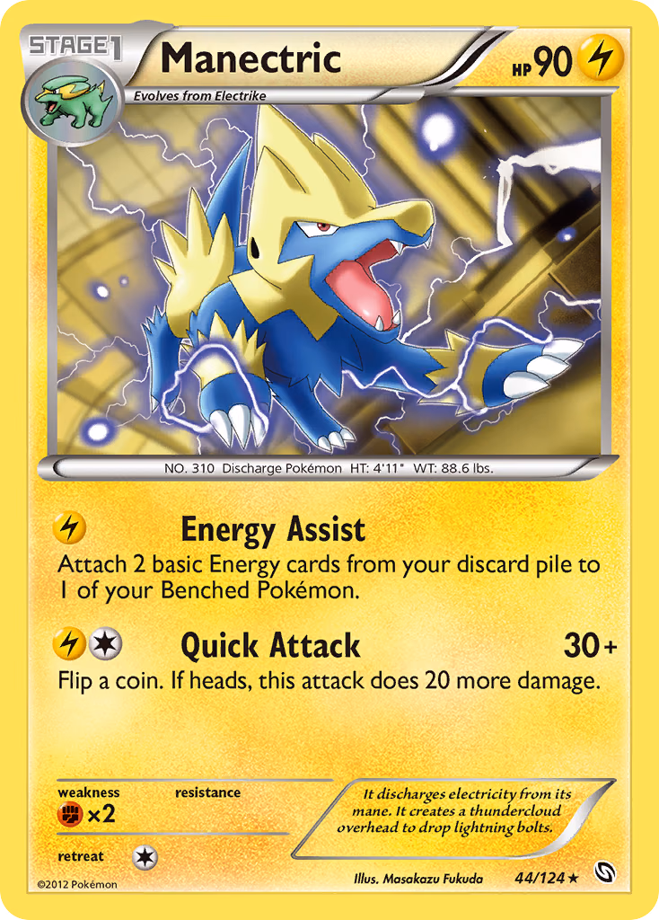 Manectric Pokemon card (44/124, Dragons Exalted)