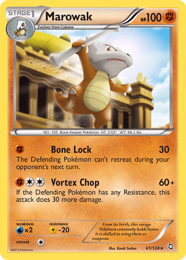 Marowak Pokemon card (61/124, Dragons Exalted)