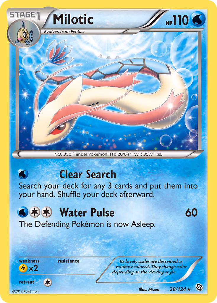 Milotic Pokemon card (28/124, Dragons Exalted)