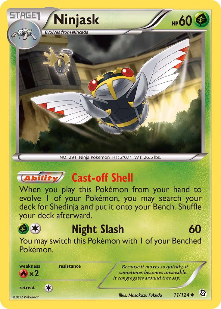 Ninjask Pokemon card (11/124, Dragons Exalted)