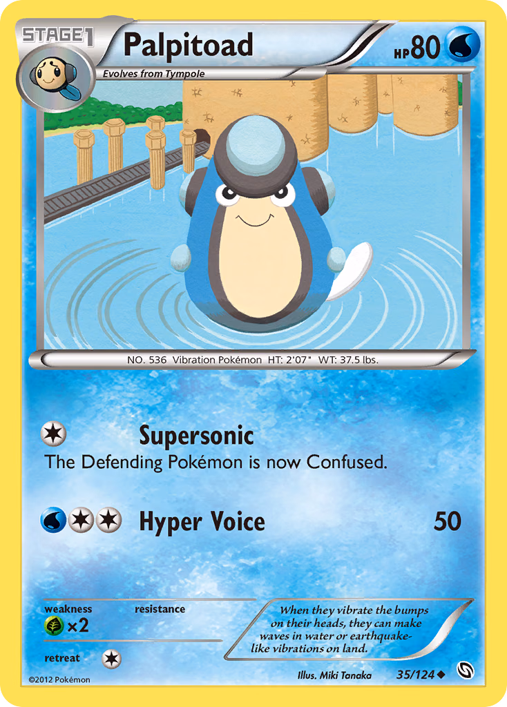 Palpitoad Pokemon card (35/124, Dragons Exalted)
