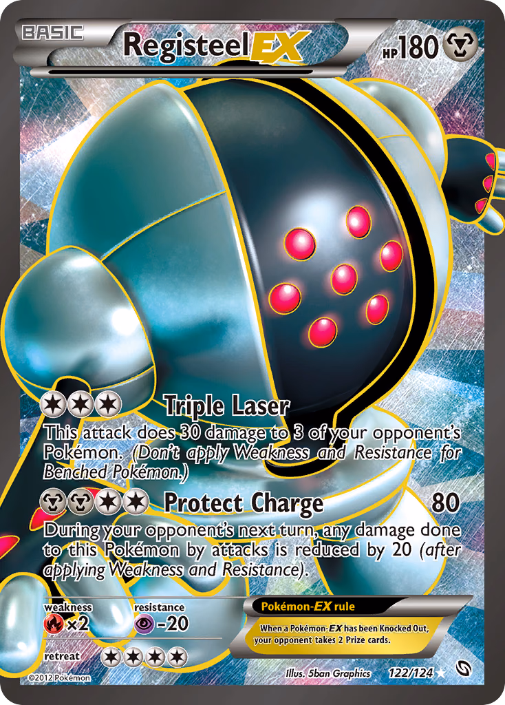 Registeel-EX Pokemon card (122/124, Dragons Exalted)