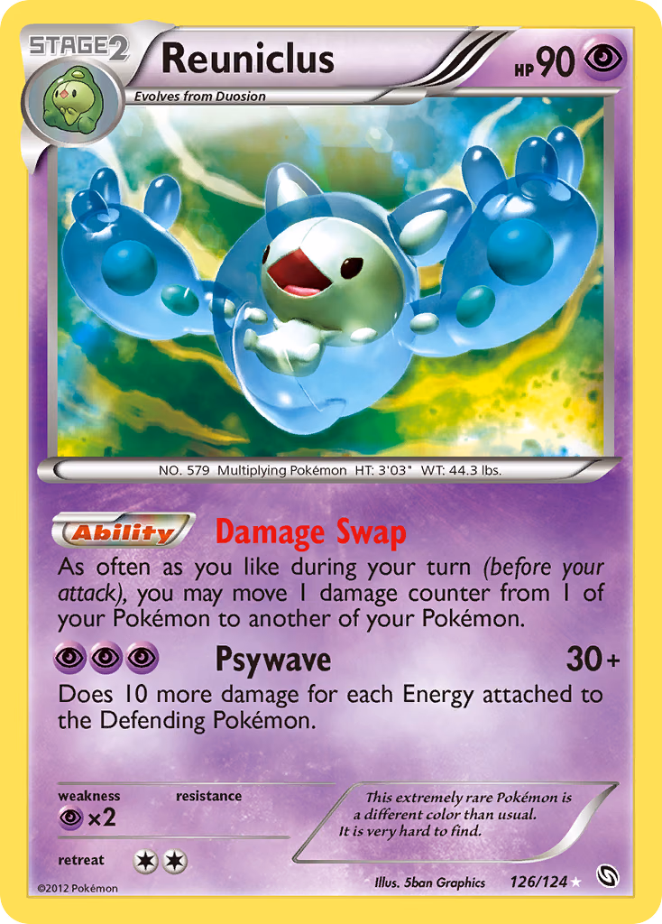 Reuniclus Pokemon card (126/124, Dragons Exalted)