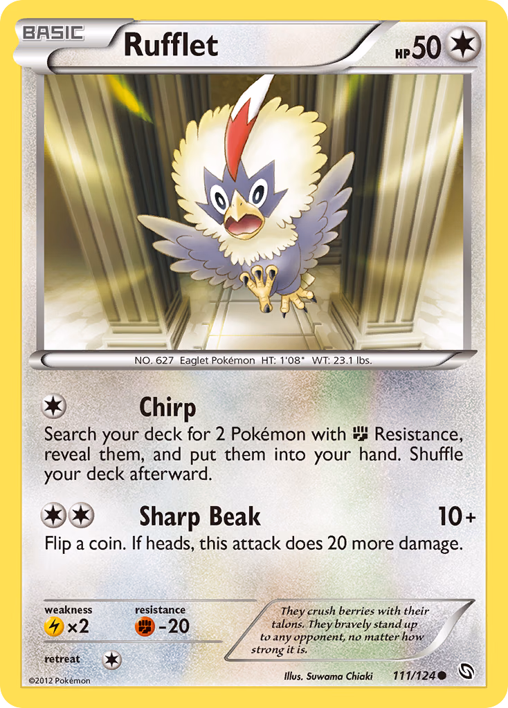 Rufflet Pokemon card (111/124, Dragons Exalted)