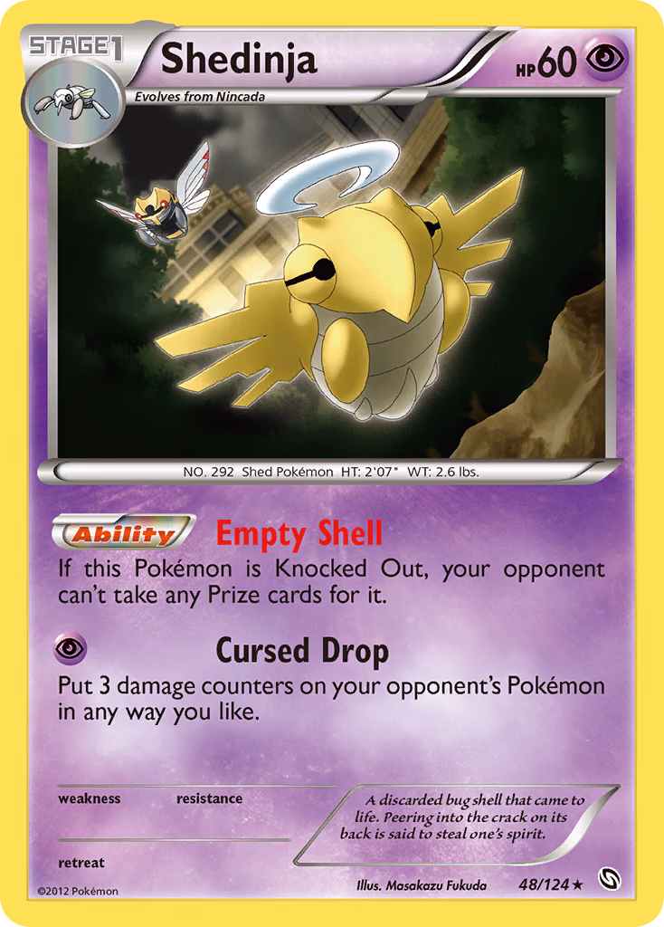 Shedinja Pokemon card (48/124, Dragons Exalted)