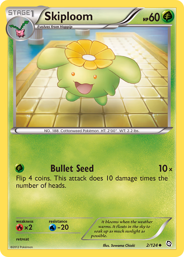 Skiploom Pokemon card (2/124, Dragons Exalted)
