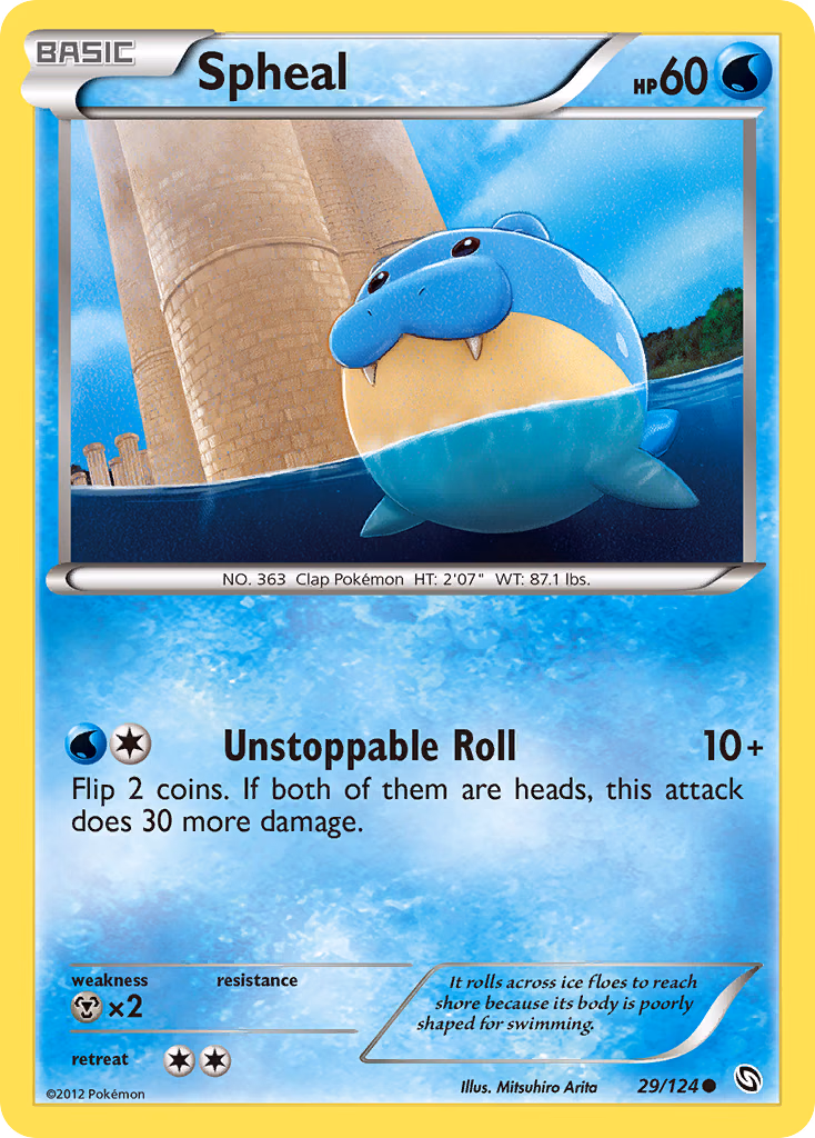 Spheal Pokemon card (29/124, Dragons Exalted)