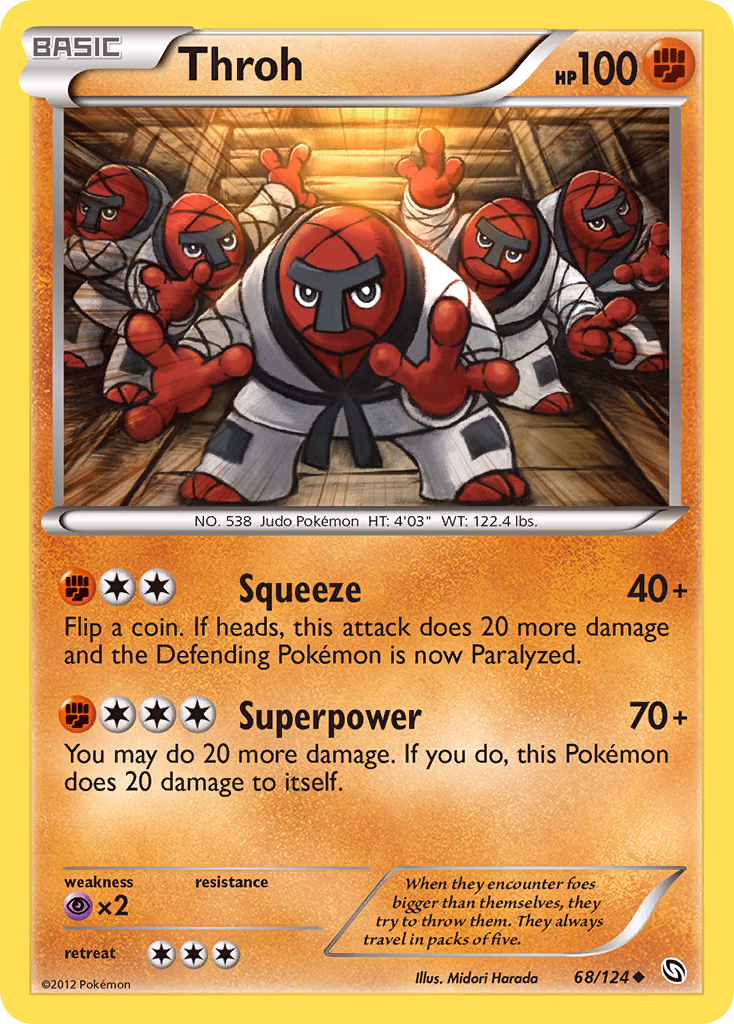 Throh Pokemon card (68/124, Dragons Exalted)