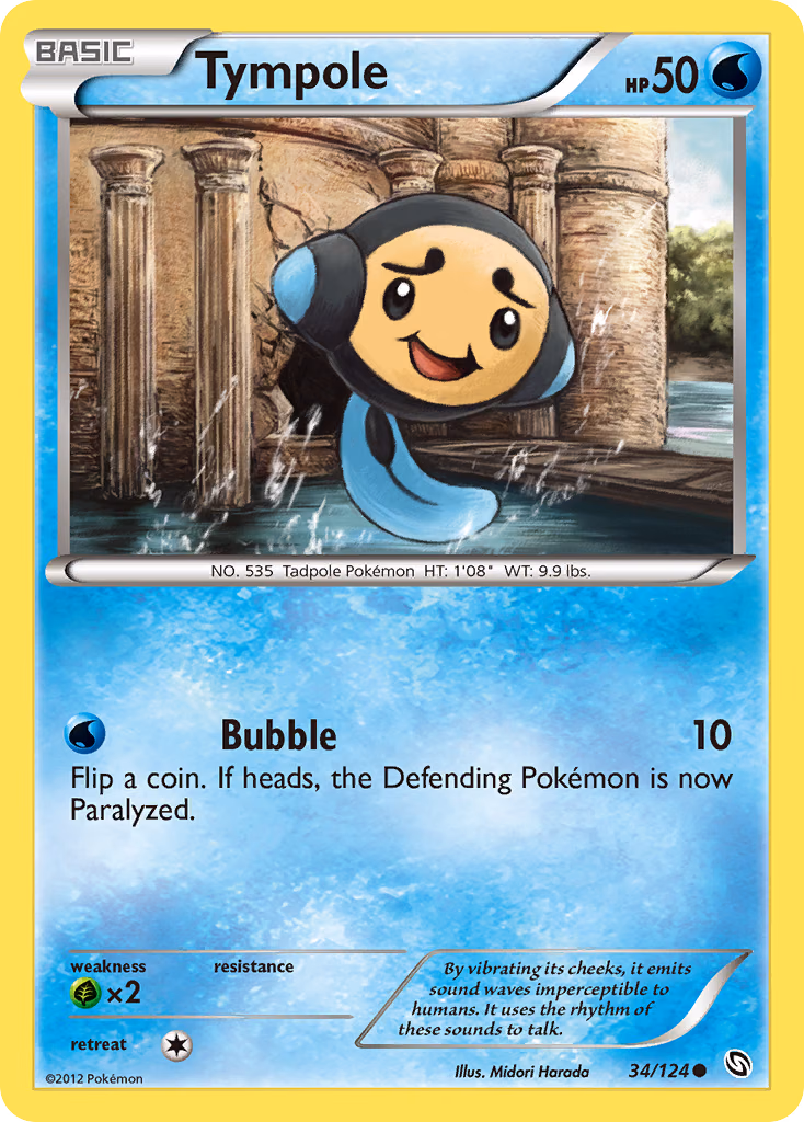 Tympole Pokemon card (34/124, Dragons Exalted)
