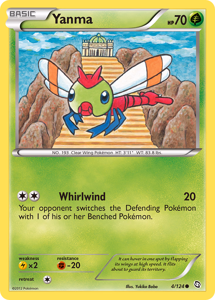 Yanma Pokemon card (4/124, Dragons Exalted)
