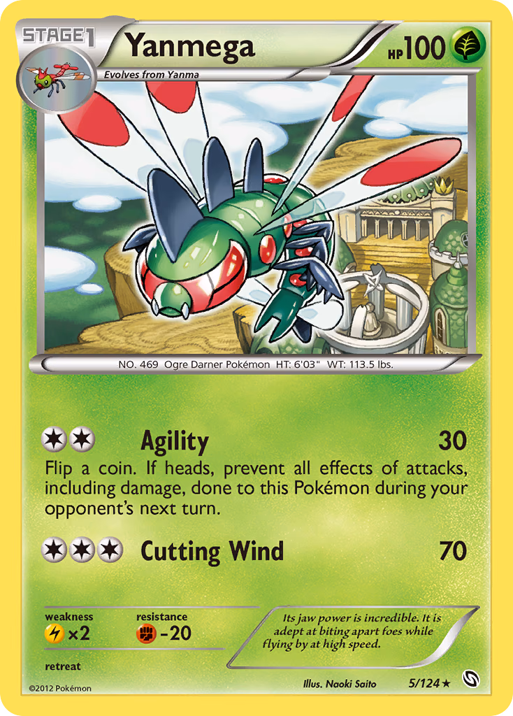 Yanmega Pokemon card (5/124, Dragons Exalted)