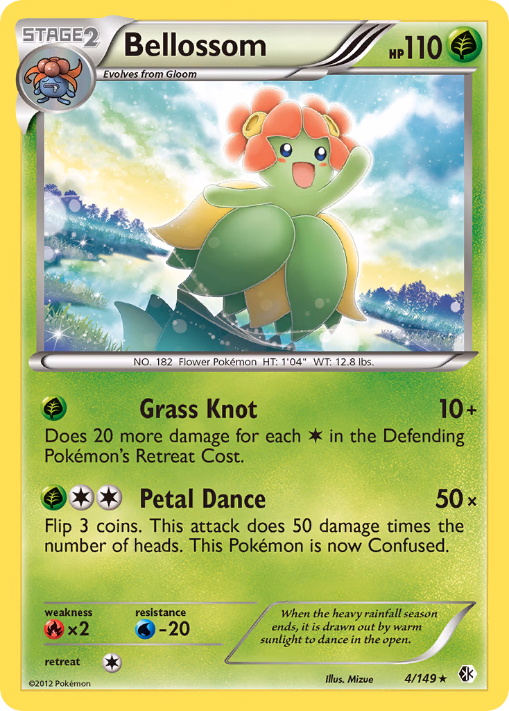 Bellossom Pokemon card (4/149, Boundaries Crossed)