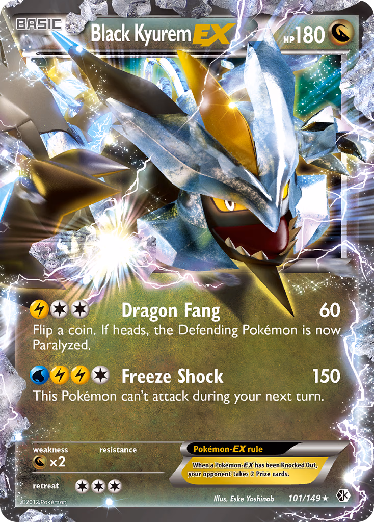 Black Kyurem-EX Pokemon card (101/149, Boundaries Crossed)